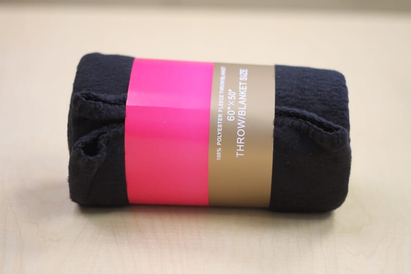 black fleece throw