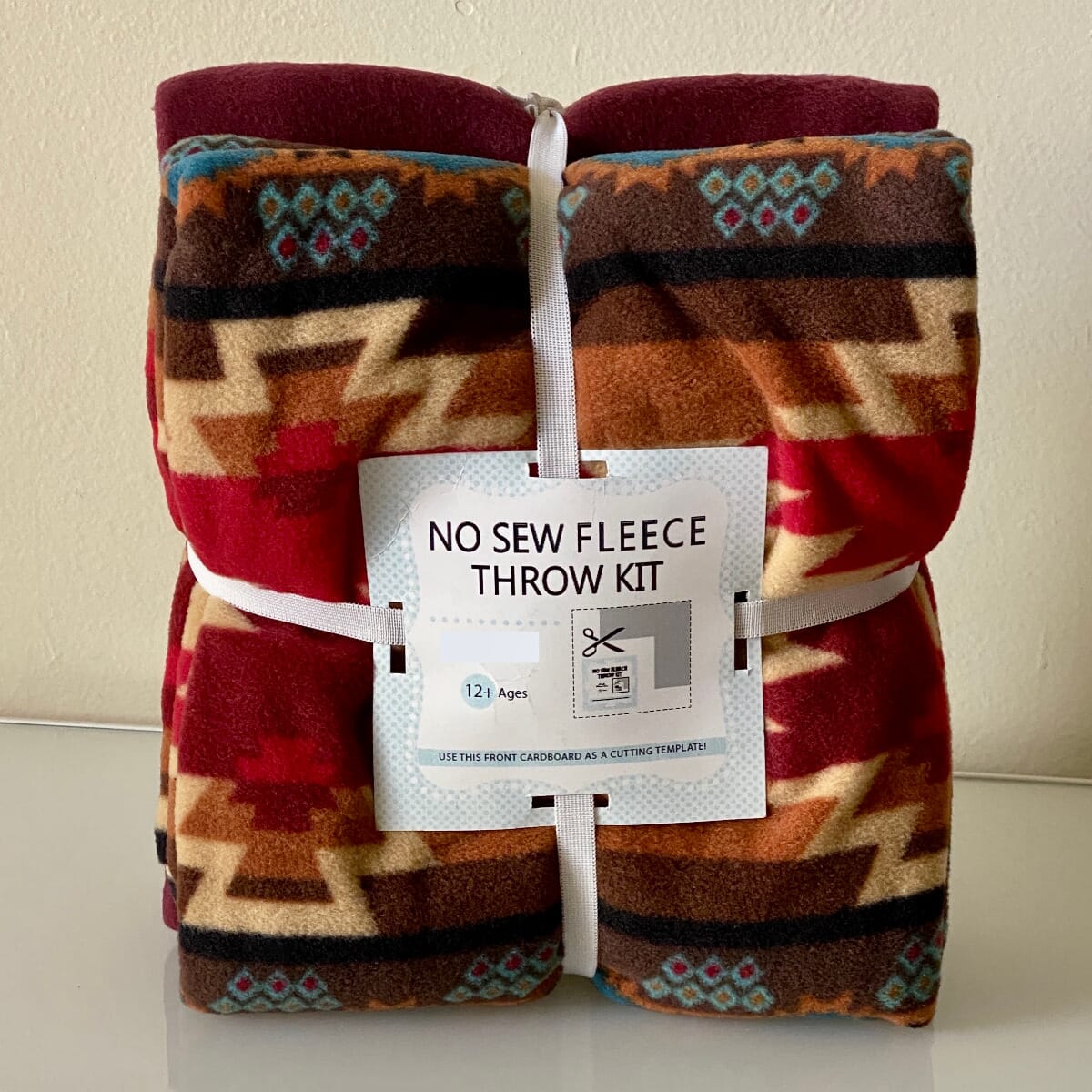50x60 Desert Arrow Turquoise Anti-Pill Fleece Fabric No Sew Throw Kit