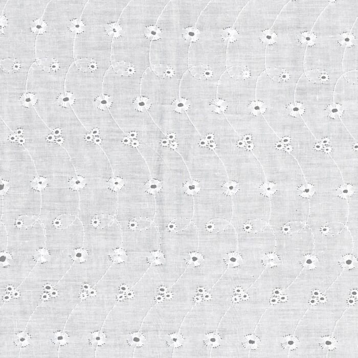 white eyelet fabric
