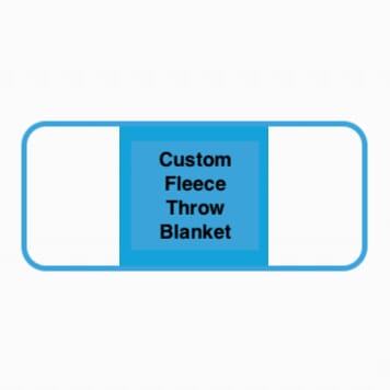 Custom Fleece Throw Blanket Various Sizes