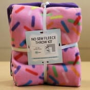 No Sew Fleece Throw Blanket Kit 48 x 60 Inch With Elephant Design A