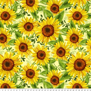 Sunflowers Anti-Pill Premium Fleece Fabric
