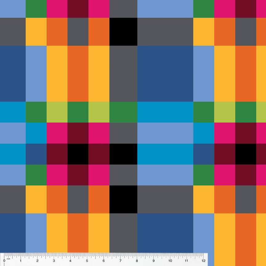 Colorful Squares Anti Pill Fleece Fabric