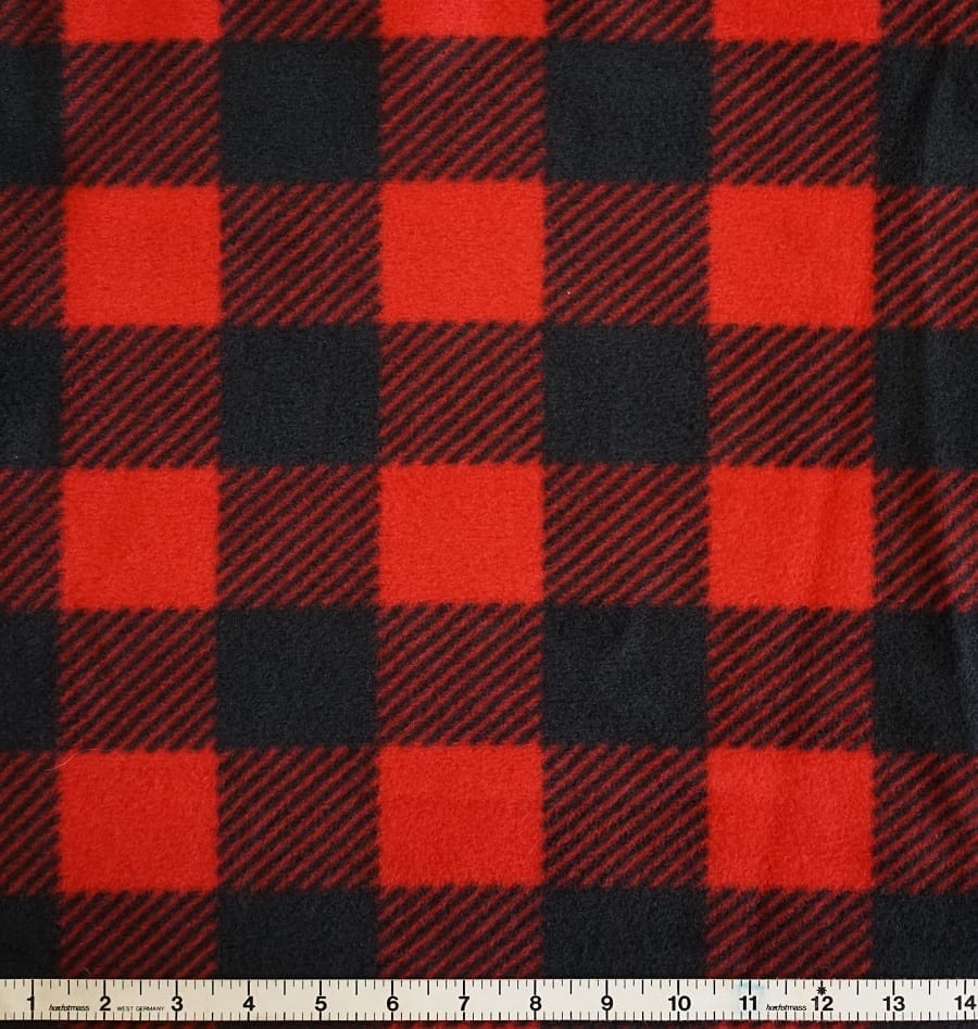 Nice Lumber Jack Red /& Black Checkered All Fleece Throw Blanket