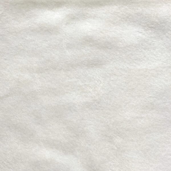Solid Silent White Anti-Pill Fleece Fabric (Medium Weight)